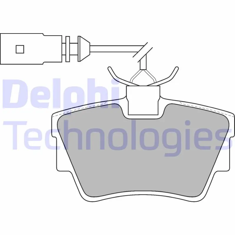 комплект спирачно феродо, дискови спирачки DELPHI              