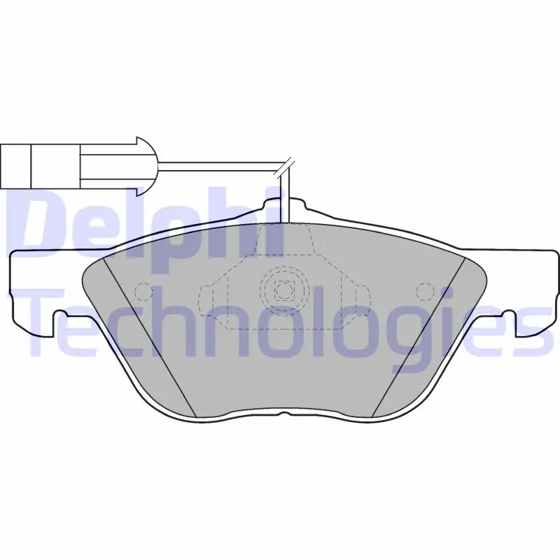 комплект спирачно феродо, дискови спирачки DELPHI              