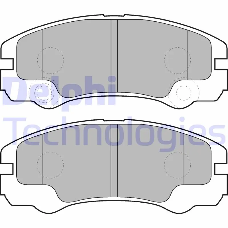 комплект спирачно феродо, дискови спирачки DELPHI              