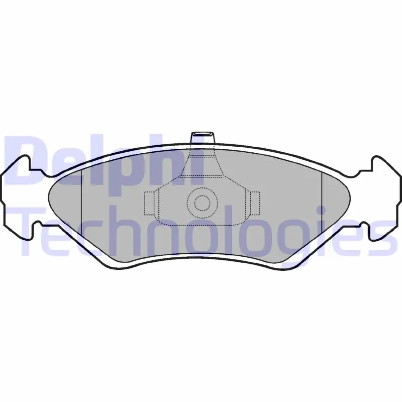 комплект спирачно феродо, дискови спирачки DELPHI              