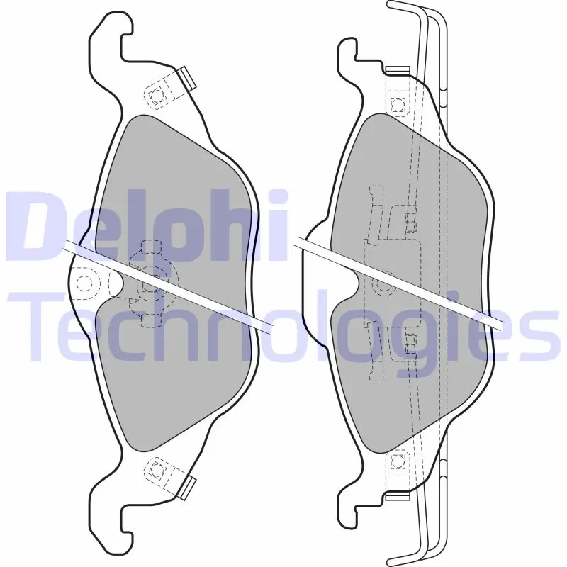 комплект спирачно феродо, дискови спирачки DELPHI              