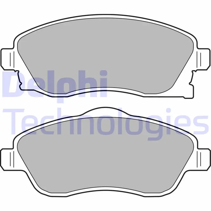 комплект спирачно феродо, дискови спирачки DELPHI              