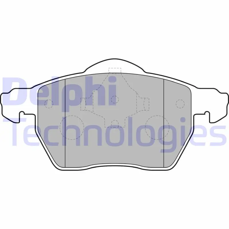 комплект спирачно феродо, дискови спирачки DELPHI              