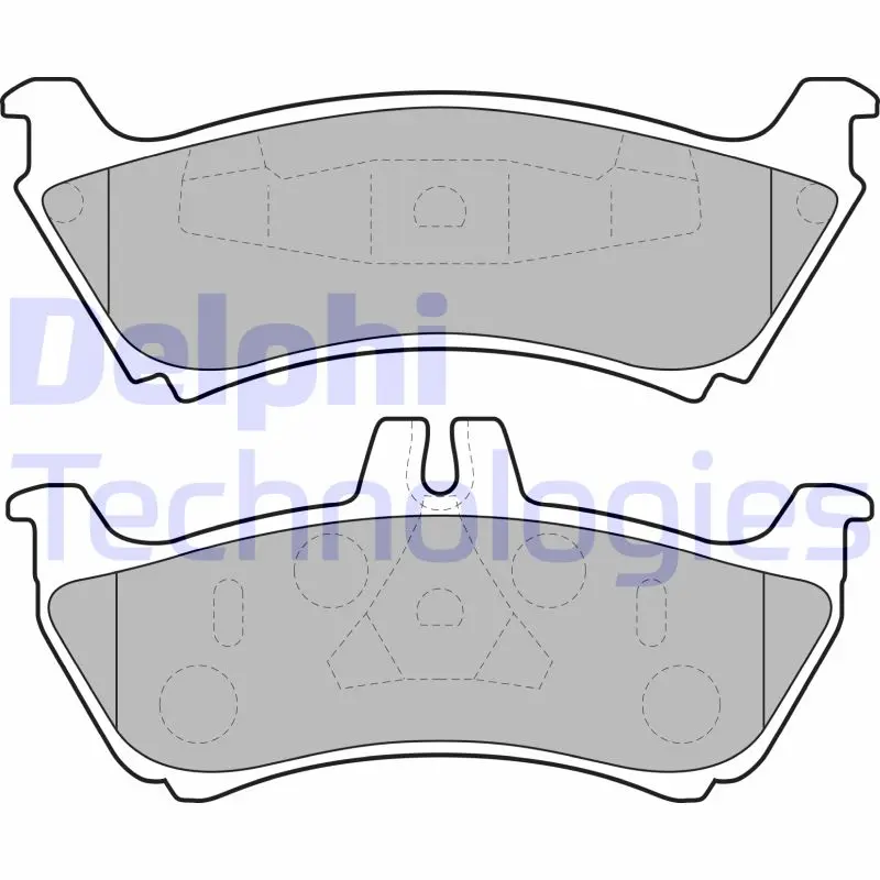 комплект спирачно феродо, дискови спирачки DELPHI              