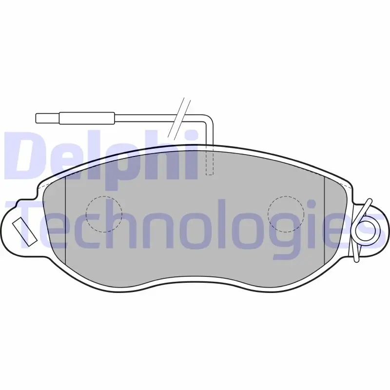 комплект спирачно феродо, дискови спирачки DELPHI              
