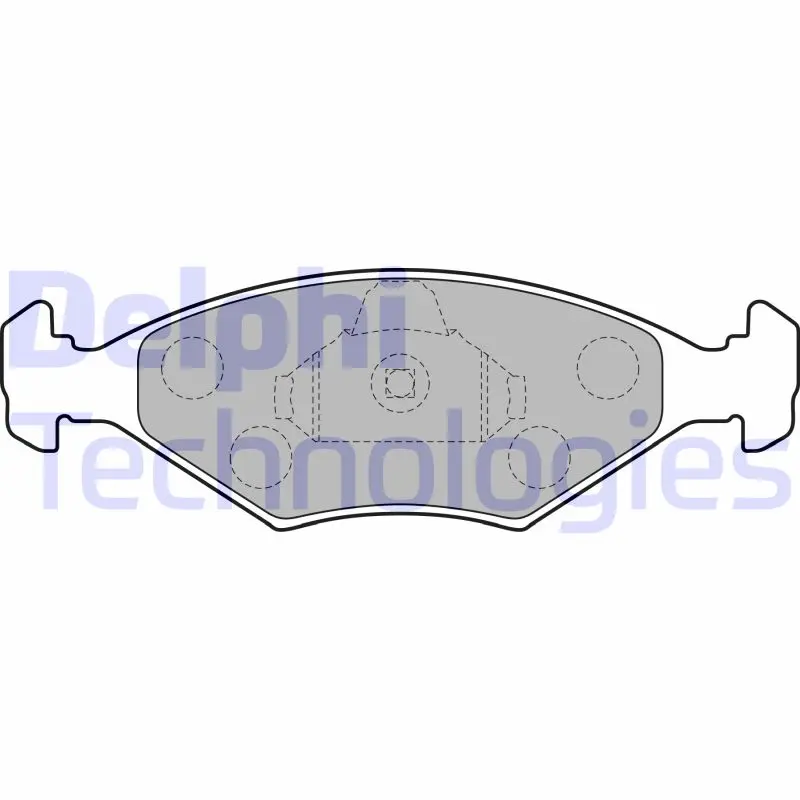 комплект спирачно феродо, дискови спирачки DELPHI              