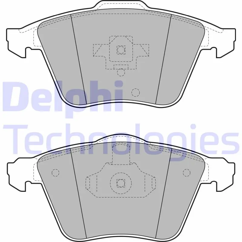 комплект спирачно феродо, дискови спирачки DELPHI              