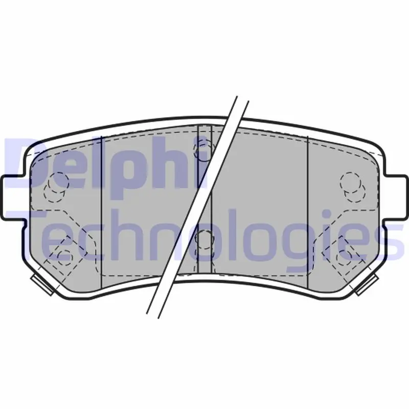 комплект спирачно феродо, дискови спирачки DELPHI              