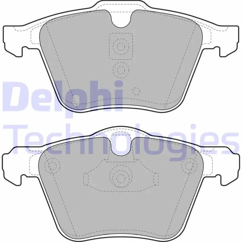 комплект спирачно феродо, дискови спирачки DELPHI              