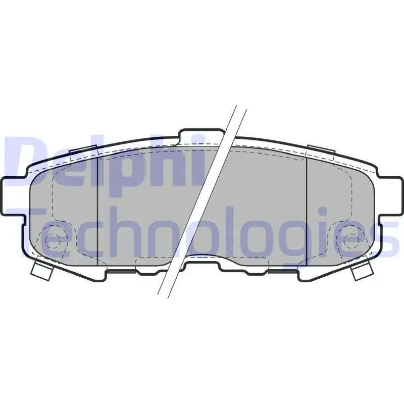 комплект спирачно феродо, дискови спирачки DELPHI              