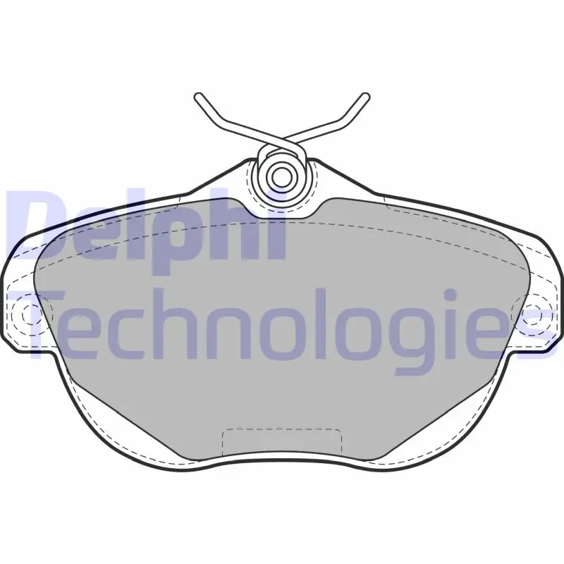 комплект спирачно феродо, дискови спирачки DELPHI              