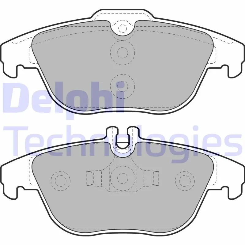 комплект спирачно феродо, дискови спирачки DELPHI              