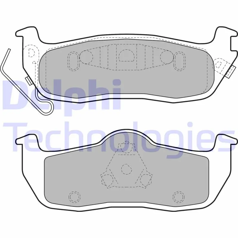 комплект спирачно феродо, дискови спирачки DELPHI              