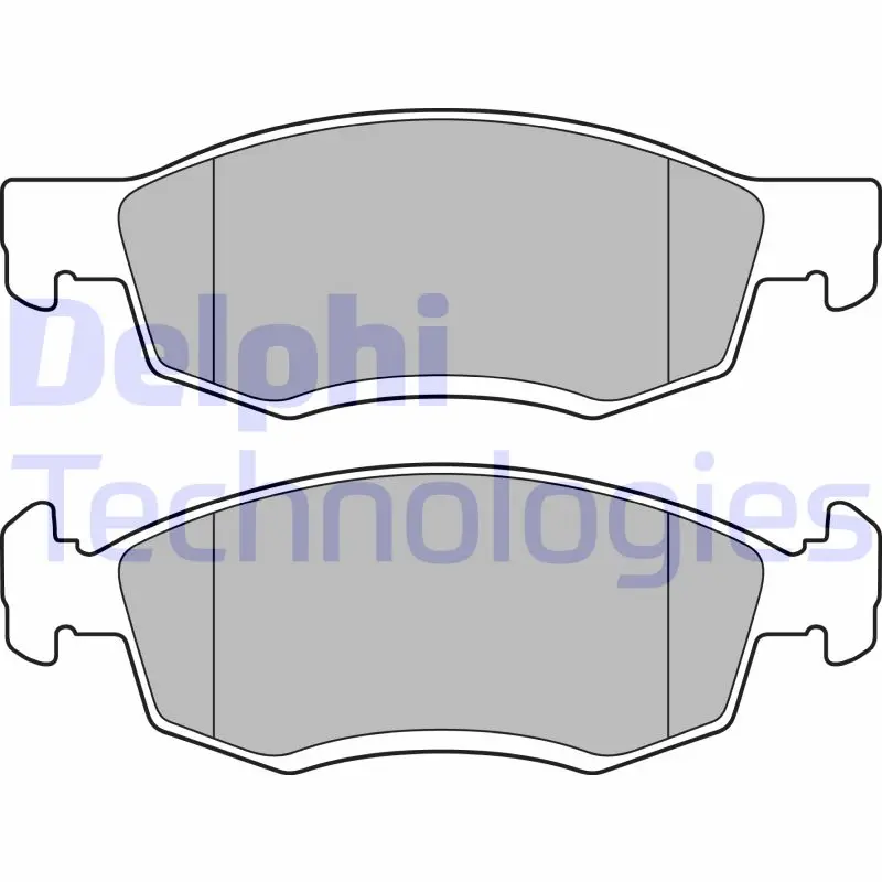 комплект спирачно феродо, дискови спирачки DELPHI              