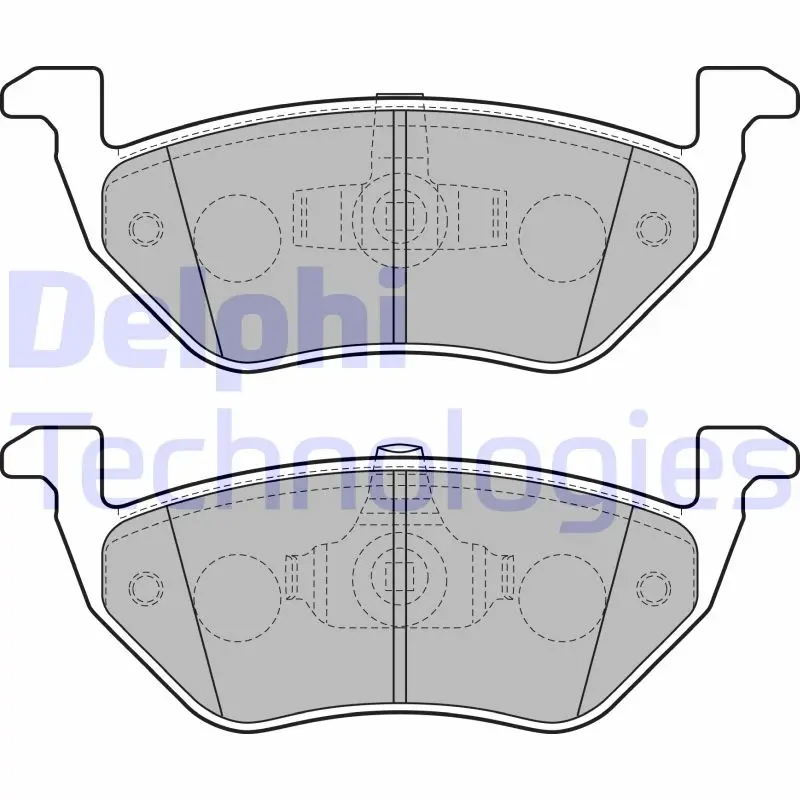 комплект спирачно феродо, дискови спирачки DELPHI              