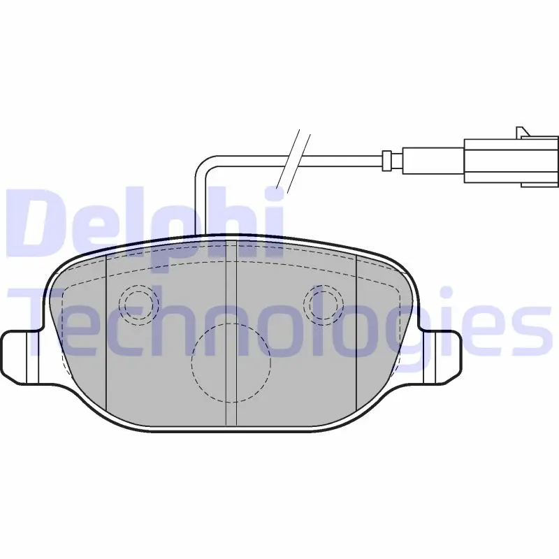 комплект спирачно феродо, дискови спирачки DELPHI              