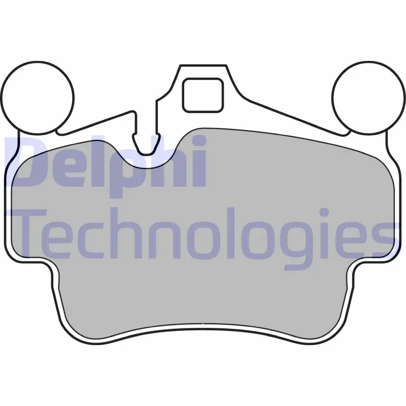 комплект спирачно феродо, дискови спирачки DELPHI              