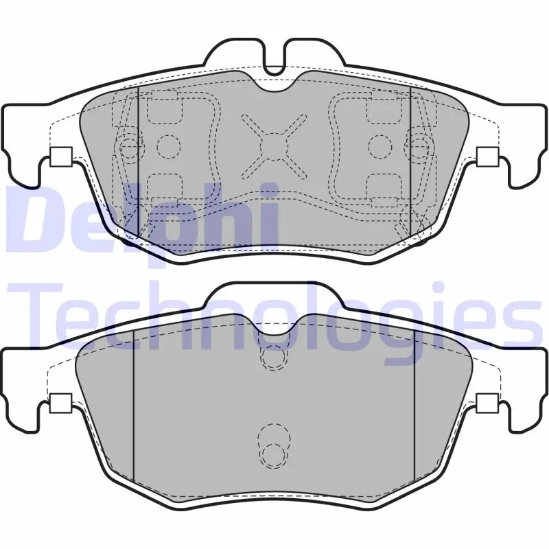 комплект спирачно феродо, дискови спирачки DELPHI              