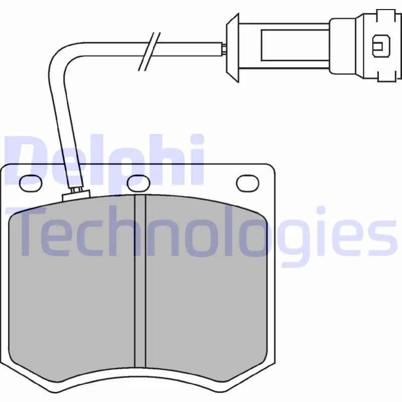 комплект спирачно феродо, дискови спирачки DELPHI              