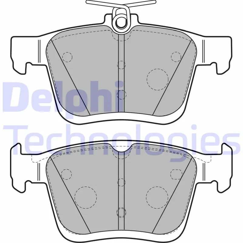 комплект спирачно феродо, дискови спирачки DELPHI              
