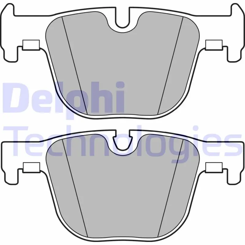 комплект спирачно феродо, дискови спирачки DELPHI              