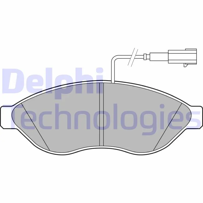 комплект спирачно феродо, дискови спирачки DELPHI              