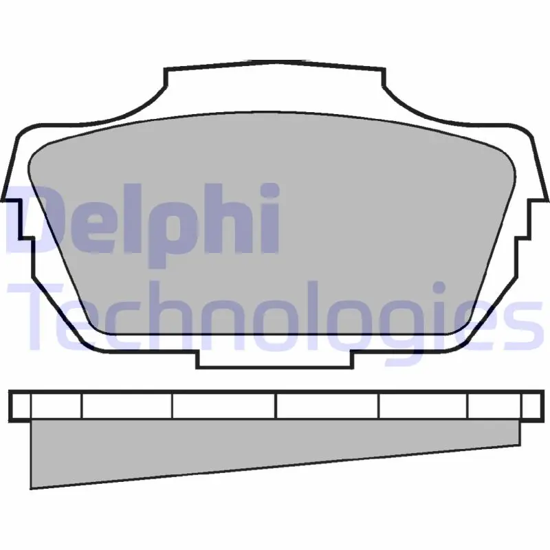 комплект спирачно феродо, дискови спирачки DELPHI              