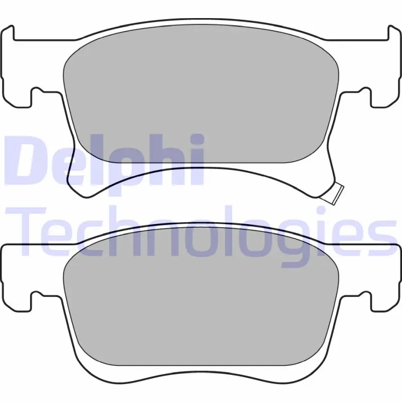 комплект спирачно феродо, дискови спирачки DELPHI              