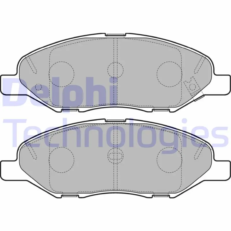 комплект спирачно феродо, дискови спирачки DELPHI              