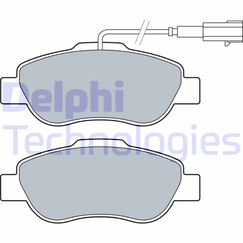 комплект спирачно феродо, дискови спирачки DELPHI              