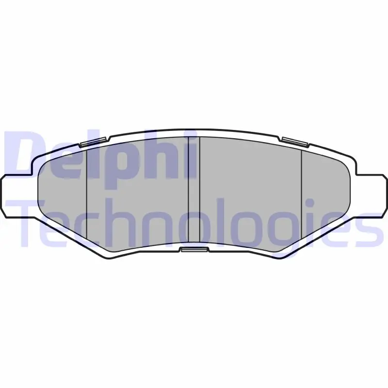 комплект спирачно феродо, дискови спирачки DELPHI              