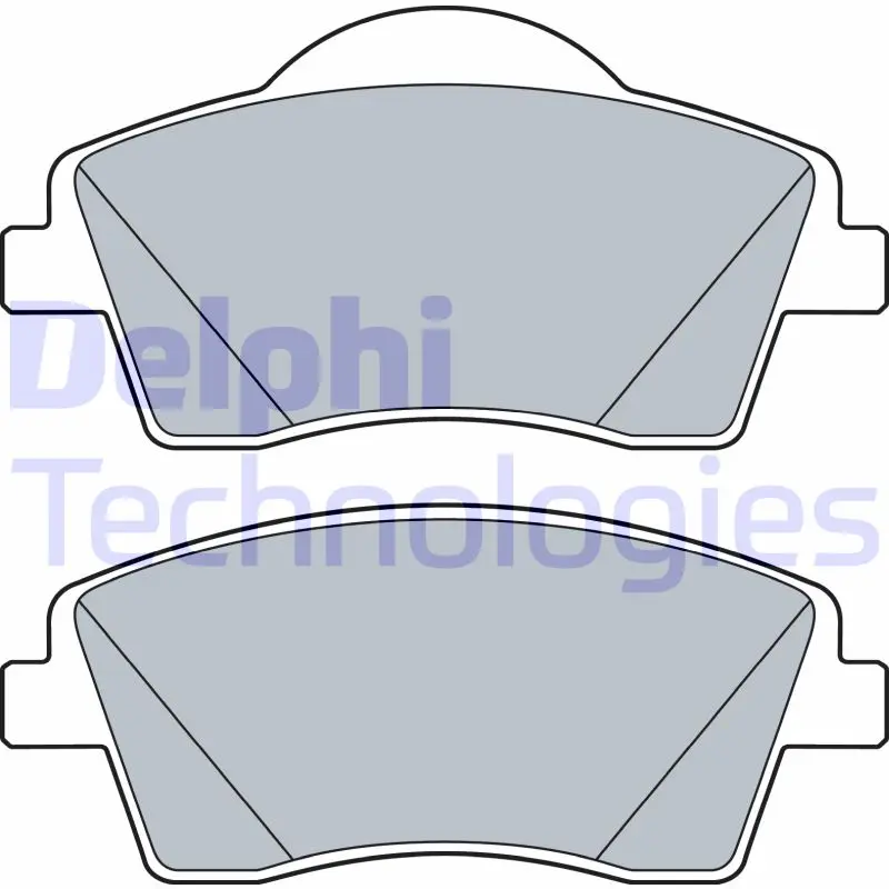 комплект спирачно феродо, дискови спирачки DELPHI              
