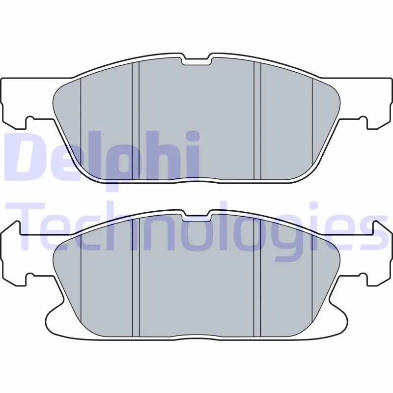 комплект спирачно феродо, дискови спирачки DELPHI              