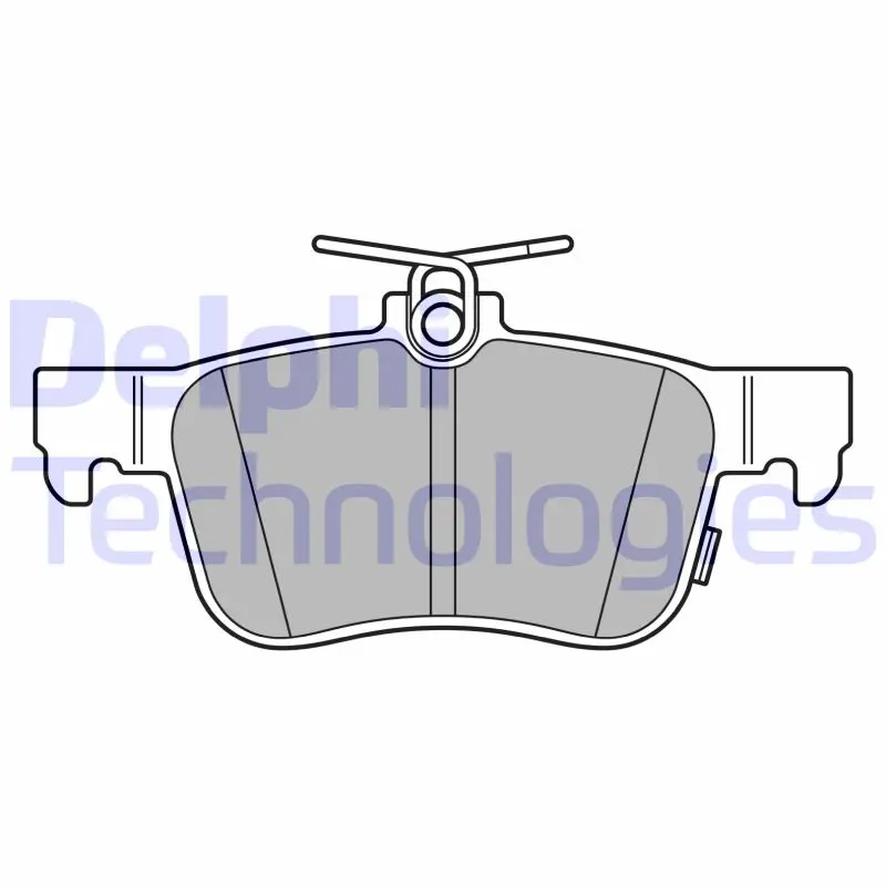 комплект спирачно феродо, дискови спирачки DELPHI              