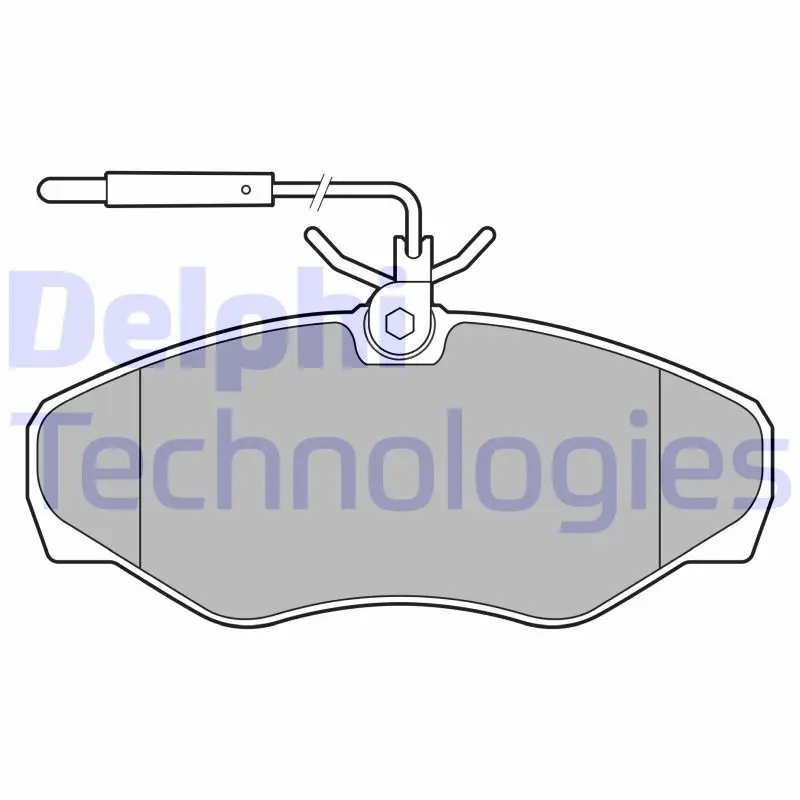 комплект спирачно феродо, дискови спирачки DELPHI              
