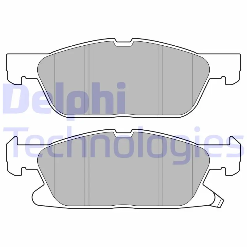 комплект спирачно феродо, дискови спирачки DELPHI              
