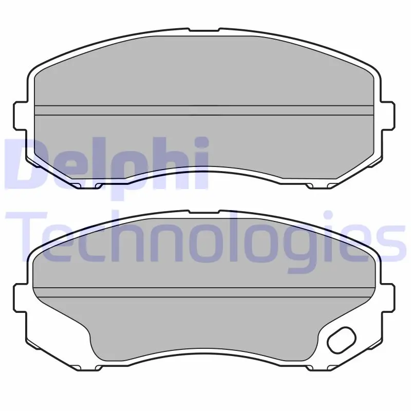комплект спирачно феродо, дискови спирачки DELPHI              