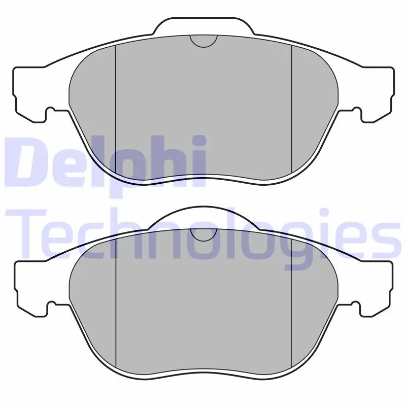 комплект спирачно феродо, дискови спирачки DELPHI              