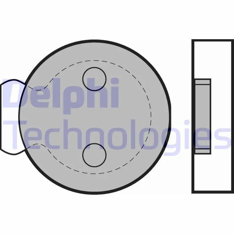 комплект феродо за накладки, дискова ръчна спирачка DELPHI              