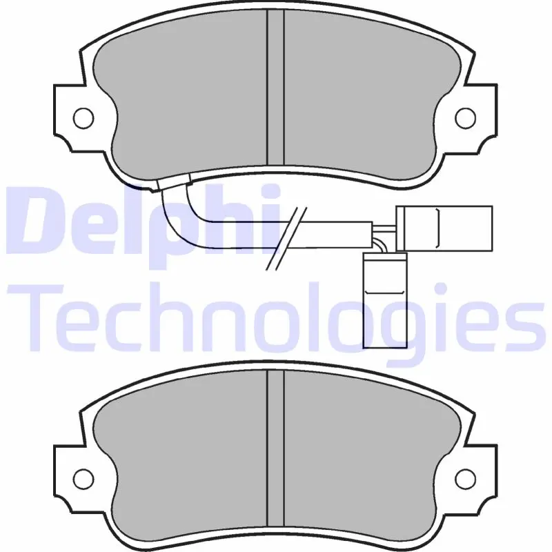 комплект спирачно феродо, дискови спирачки DELPHI              