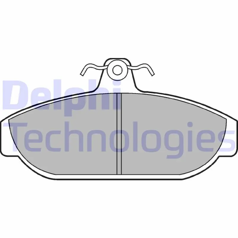 комплект спирачно феродо, дискови спирачки DELPHI              