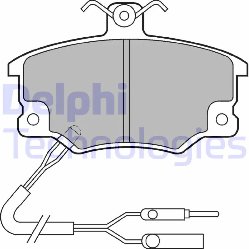 комплект спирачно феродо, дискови спирачки DELPHI              