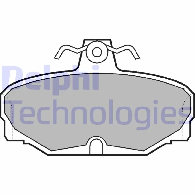 комплект спирачно феродо, дискови спирачки DELPHI              