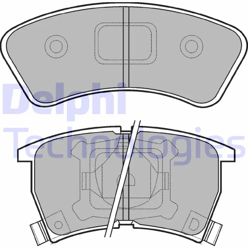 комплект спирачно феродо, дискови спирачки DELPHI              