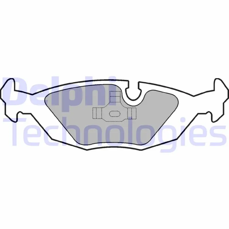 комплект спирачно феродо, дискови спирачки DELPHI              