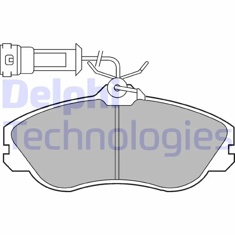комплект спирачно феродо, дискови спирачки DELPHI              