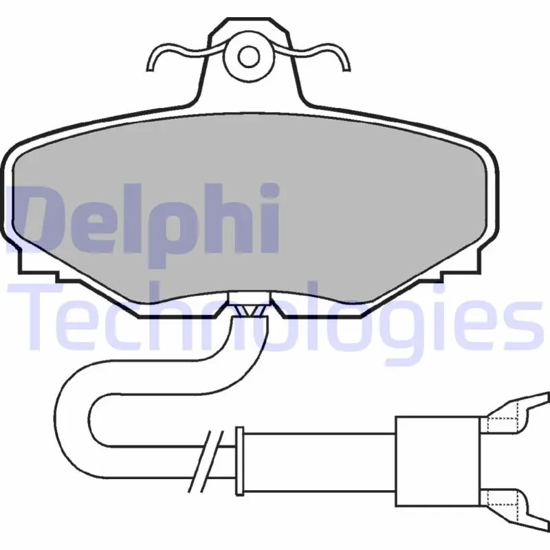 комплект спирачно феродо, дискови спирачки DELPHI              