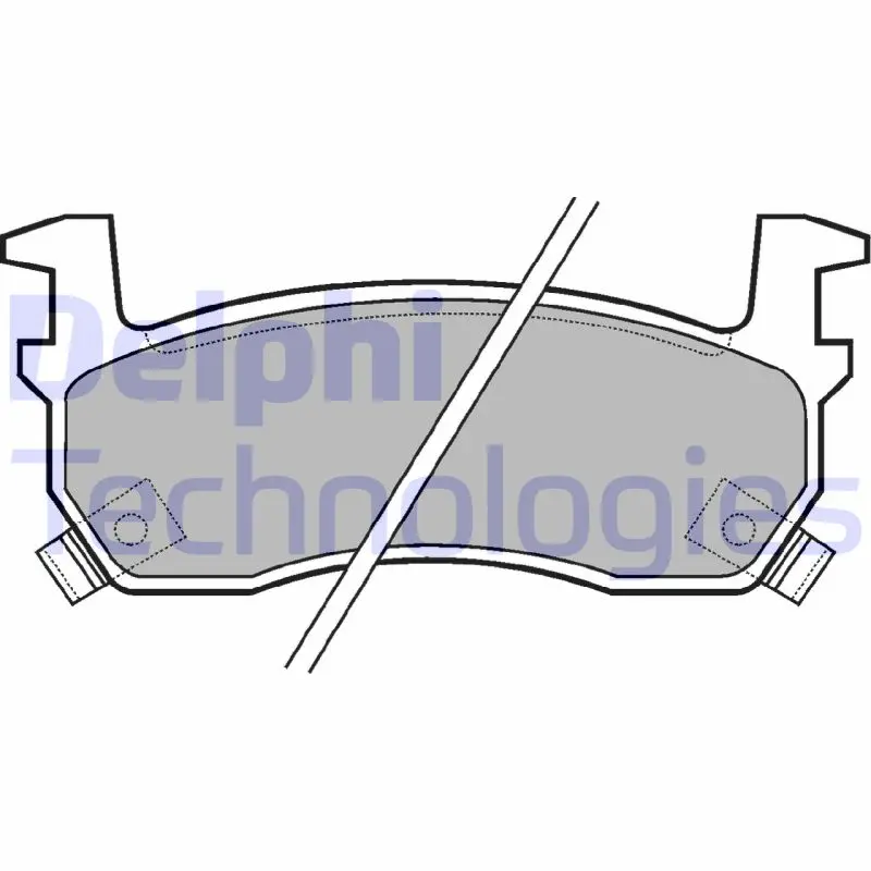 комплект спирачно феродо, дискови спирачки DELPHI              