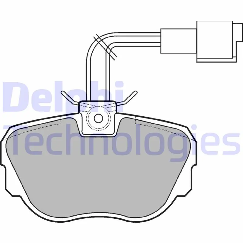 комплект спирачно феродо, дискови спирачки DELPHI              