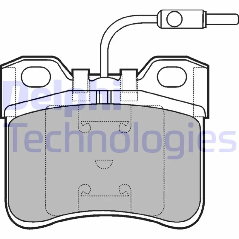 комплект спирачно феродо, дискови спирачки DELPHI              